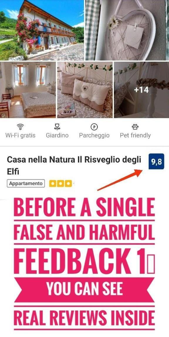 Casa Nella Natura Il Risveglio Degli Elfi Педавена Экстерьер фото